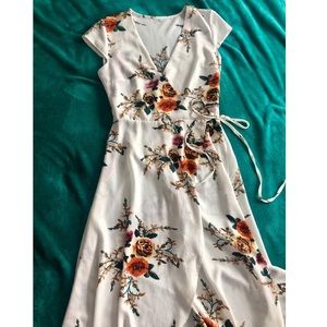 Floral wrap dress